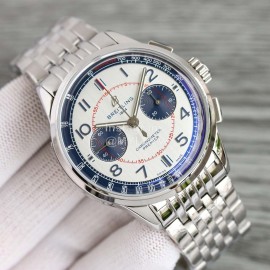 Breitling Premier 316l Refined Steel 42mm Dial Watch White