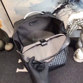 Bottega Veneta New Woven Cowhide Black Backpack For Men