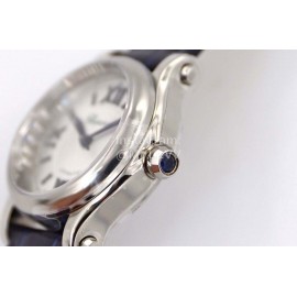 Chopard Happy Sport Series Diamond Leather Strap Watch
