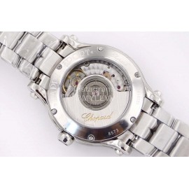 Chopard Happy Sport Series Diamond Silver Steel Strap Watch