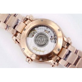 Chopard Happy Sport Series Diamond Gold Steel Strap Watch