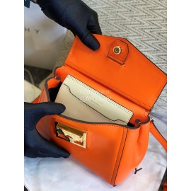 Givenchy Mini Mystic Flap Crossbody Tote Orange