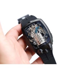 Jacob Co Tourbi Llon Black Strap Watch For Men