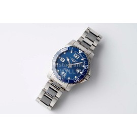 Longines 316l Refined Steel Case Steel Strap Watch Blue