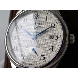Longines 316l Fine Steel Round Case Leather Strap Watch