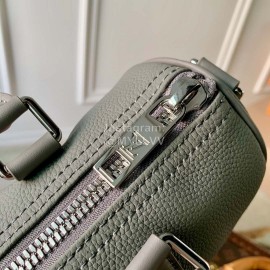 Lv Aerogram Leather Keepall Travelling Bag Gray