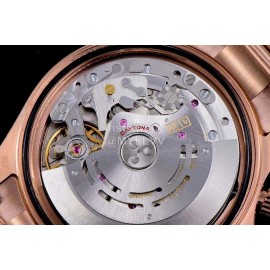 Rolex Diamond Dial Steel Strap Watch Rose Gold
