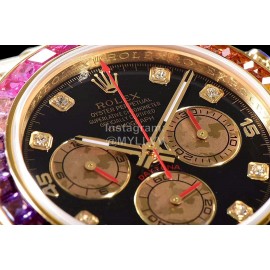 Rolex Diamond Dial Steel Strap Watch Gold