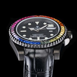 Rolex Blaken Rainbow Diamond 40mm Dial Watch 