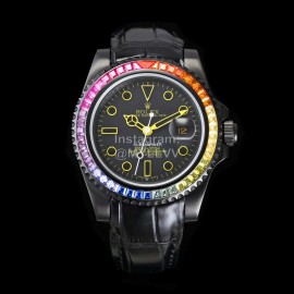 Rolex Blaken Rainbow Diamond 40mm Dial Watch Blue