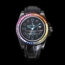 Rolex Blaken Rainbow Diamond 40mm Dial Watch Yellow 