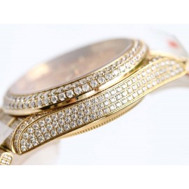 Rolex Diamond Gold Dial Sapphire Crystal Watch