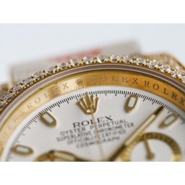 Rolex Diamond White Dial Sapphire Crystal Watch