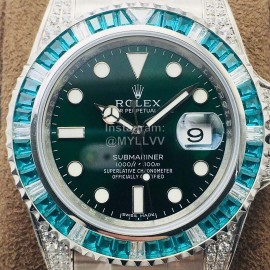 Rolex Dr Factory 40mm Dial 904l Steel Watch Green