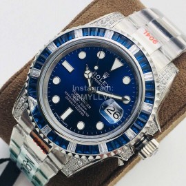 Rolex Dr Factory 40mm Dial 904l Steel Watch Blue
