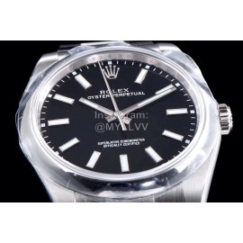 Rolex 39mm Black Dial 904l Steel Watch