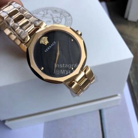 Versace Diamond Cut Case Design Quartz Watch For Women