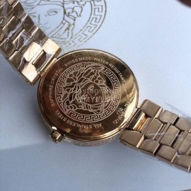 Versace Diamond Cut Case Design Quartz Watch For Women